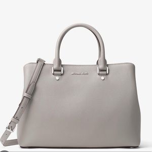 Michael kors grey savannah satchel